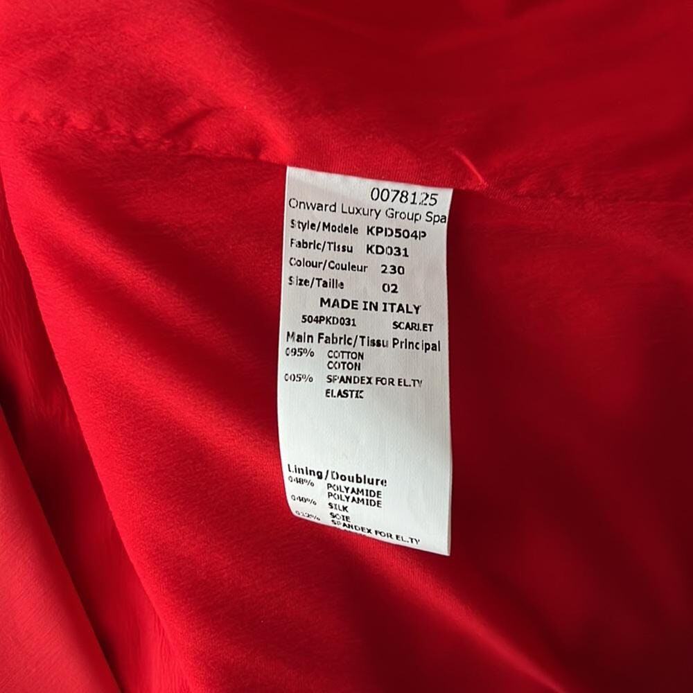 Michael Kors Red Peacoat Made in Italy, XS /US2 - Picture 13 of 14